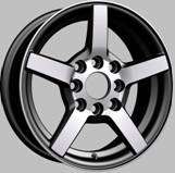 13x5.5 Inch Alloy Wheels 4 Holes Car Rim PCD 4x100, HBH-5051135509710-PG80