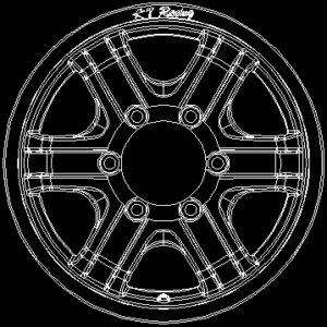 15x6.0 Inch Alloy Wheels 6 Holes Car Rim PCD 6x139.7, HBH-6059156067109-GP38