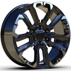 22x9.0 Inch Alloy Wheels 6 Holes Car Rim PCD 6x139.7, HF-H687229012-BL39