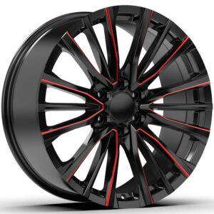 22x9.0 Inch Alloy Wheels 6 Holes Car Rim PCD 6x139.7, HF-H695229003-WI43