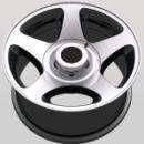 16x8.0 Inch Alloy Wheels 5 Holes Car Rim PCD 5x150, LL-111168007M-BW58