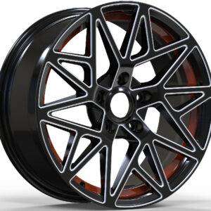 17x7.5 Inch Alloy Wheels 5 Holes Car Rim PCD 5x114.3, QZ-1409-93-KA84