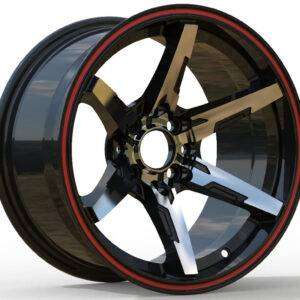 15x8.0 Inch Alloy Wheels 8 Holes Car Rim PCD 8x100/114.3, QZ-QC06-01-02-NA22