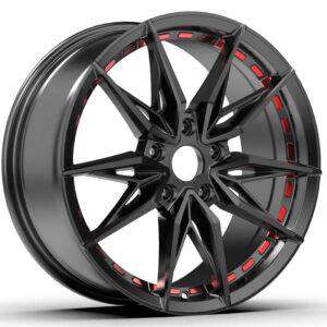 17x7.5 Inch Alloy Wheels 5 Holes Car Rim PCD 5x114.3, QZ-QC06-21-WC56