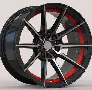 17x8.0 Inch Alloy Wheels 4 Holes Car Rim PCD 4x100, QZ-QC07-13-FA61